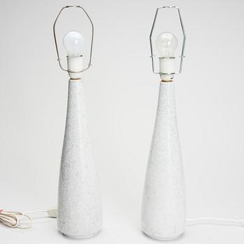 BORDSLAMPOR, ett par, 1900-talets mitt.