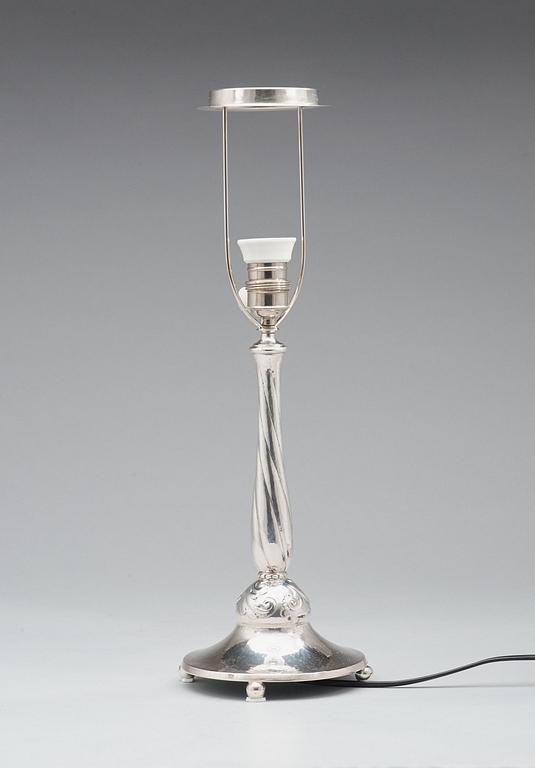 FIRMA K ANDERSON, bordslampa, Stockholm 1925, silver.