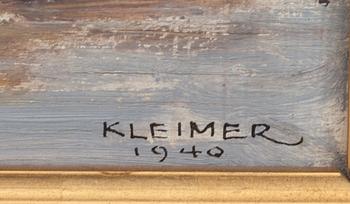 AXEL KLEIMER, olja på pannå, signerad och daterad 1940.