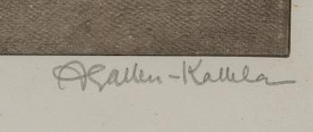 AKSELI GALLEN-KALLELA, heliogravyyri, signeerattu.
