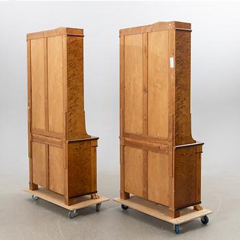 Bookcase, 1 pair, Empire style, circa 1900, possibly Baltic region.