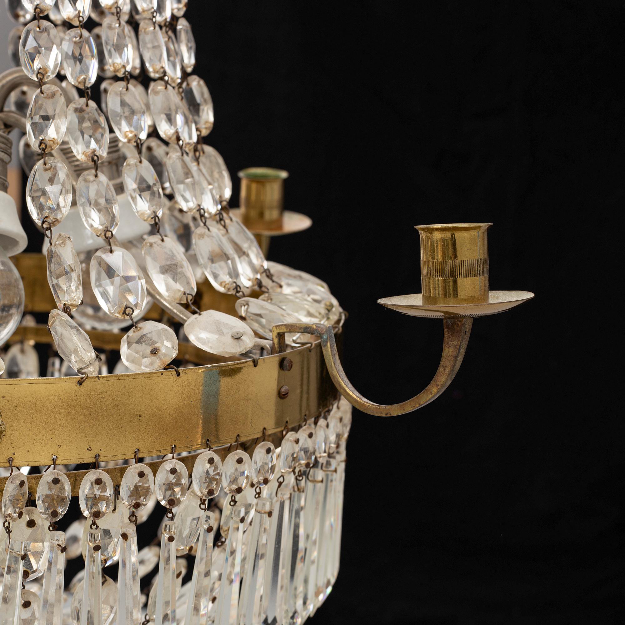 An Empire style chandelier, early 20th century.