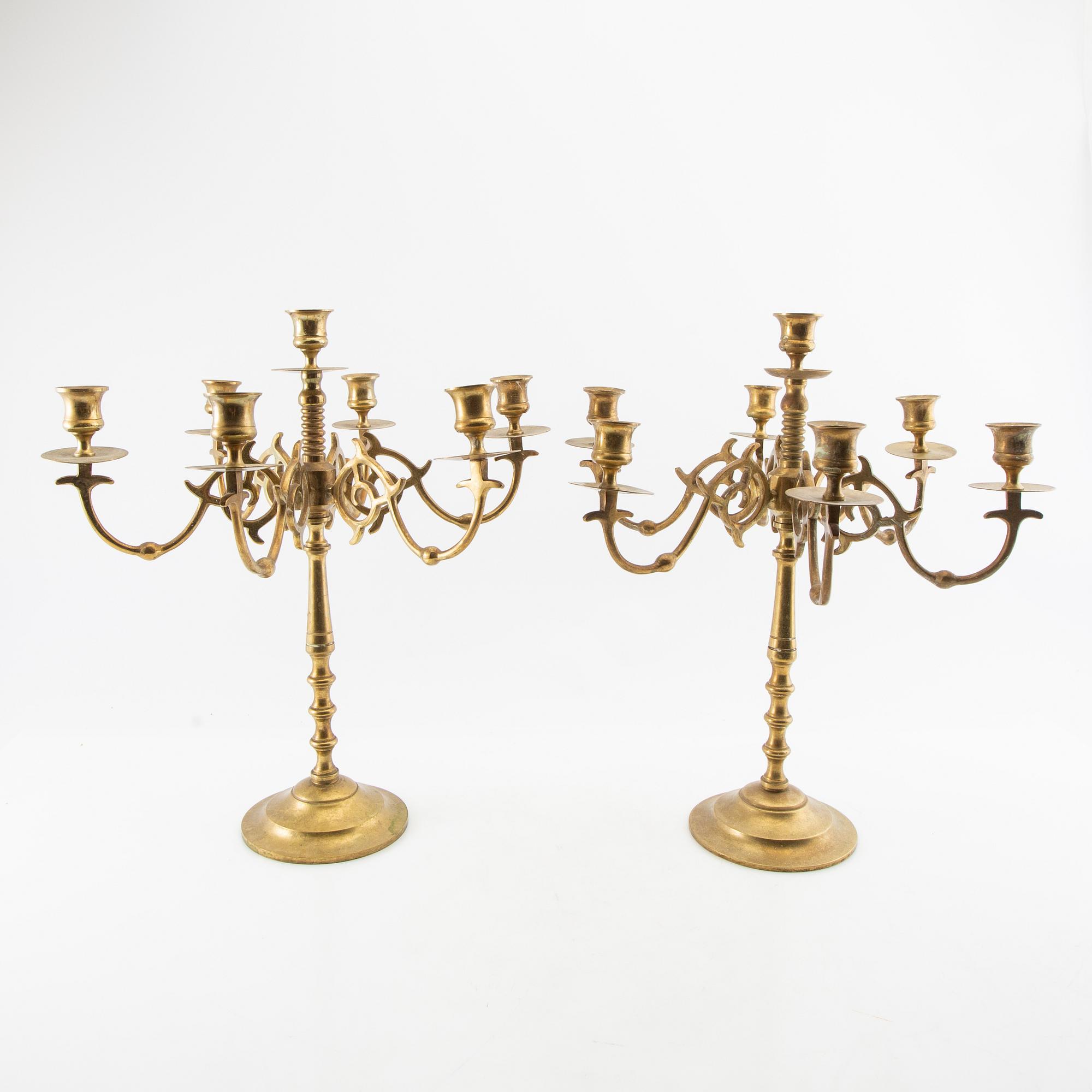 Candelabras a pair of the first half of the 20th century.