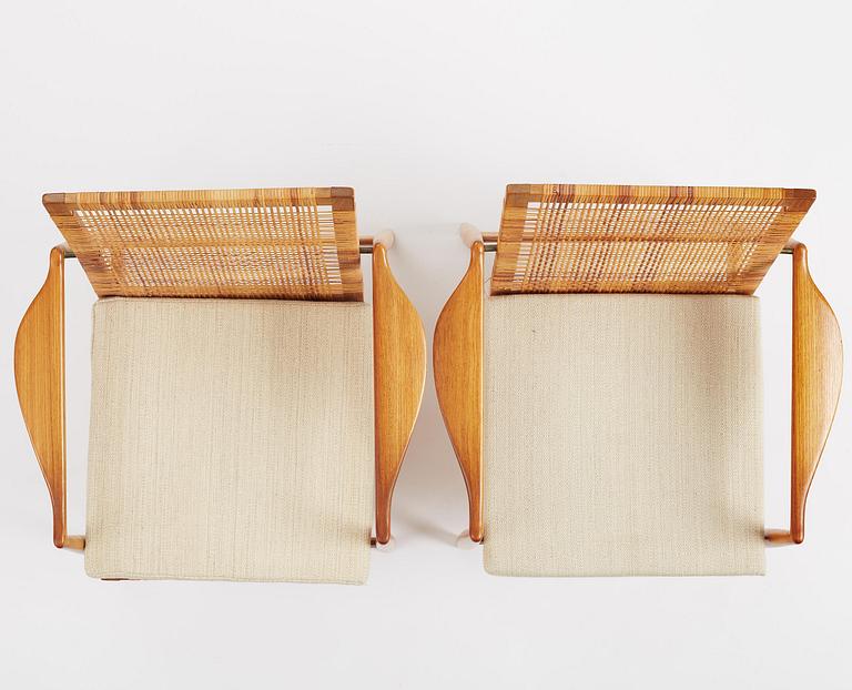 Finn Juhl, a pair of "SW 96" easy chairs, Søren Willadsen, Denmark.