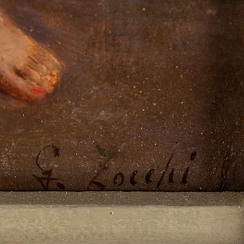 GUGLIELMO ZOCCHI, oil on paper-panel, signed G. Zocchi.