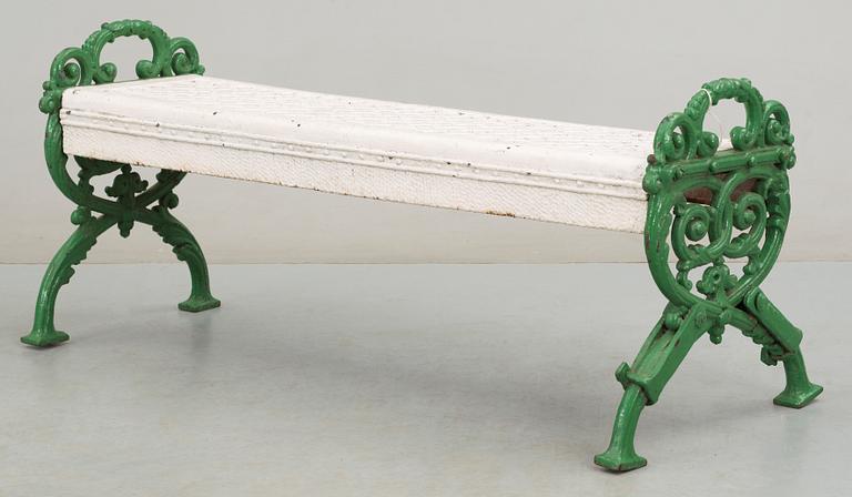 TRÄDGÅRDSBÄNK, gjutjärn, 1800-talets slut.
