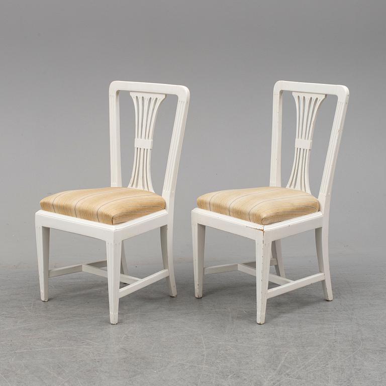 Ten chairs, Gustavian style, early 20th century.