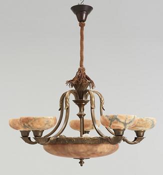 TAKLAMPA, 1930/40-tal. Höjd ca 88 cm.