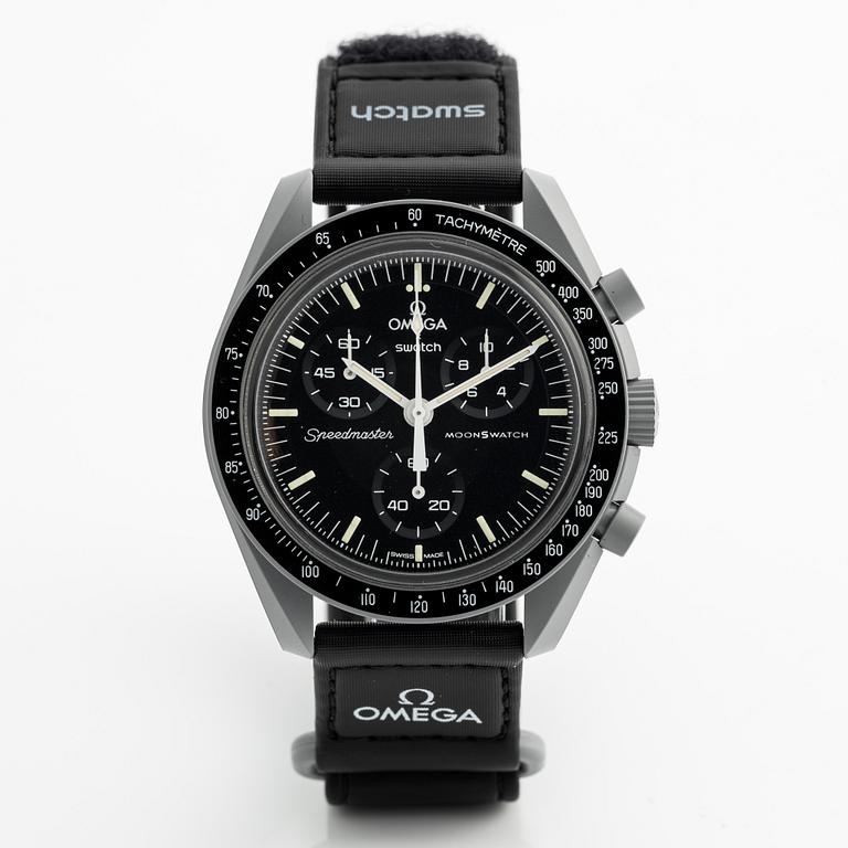 Swatch/Omega, MoonSwatch, Mission to the Moon, kronograf, armbandsur, 42 mm.