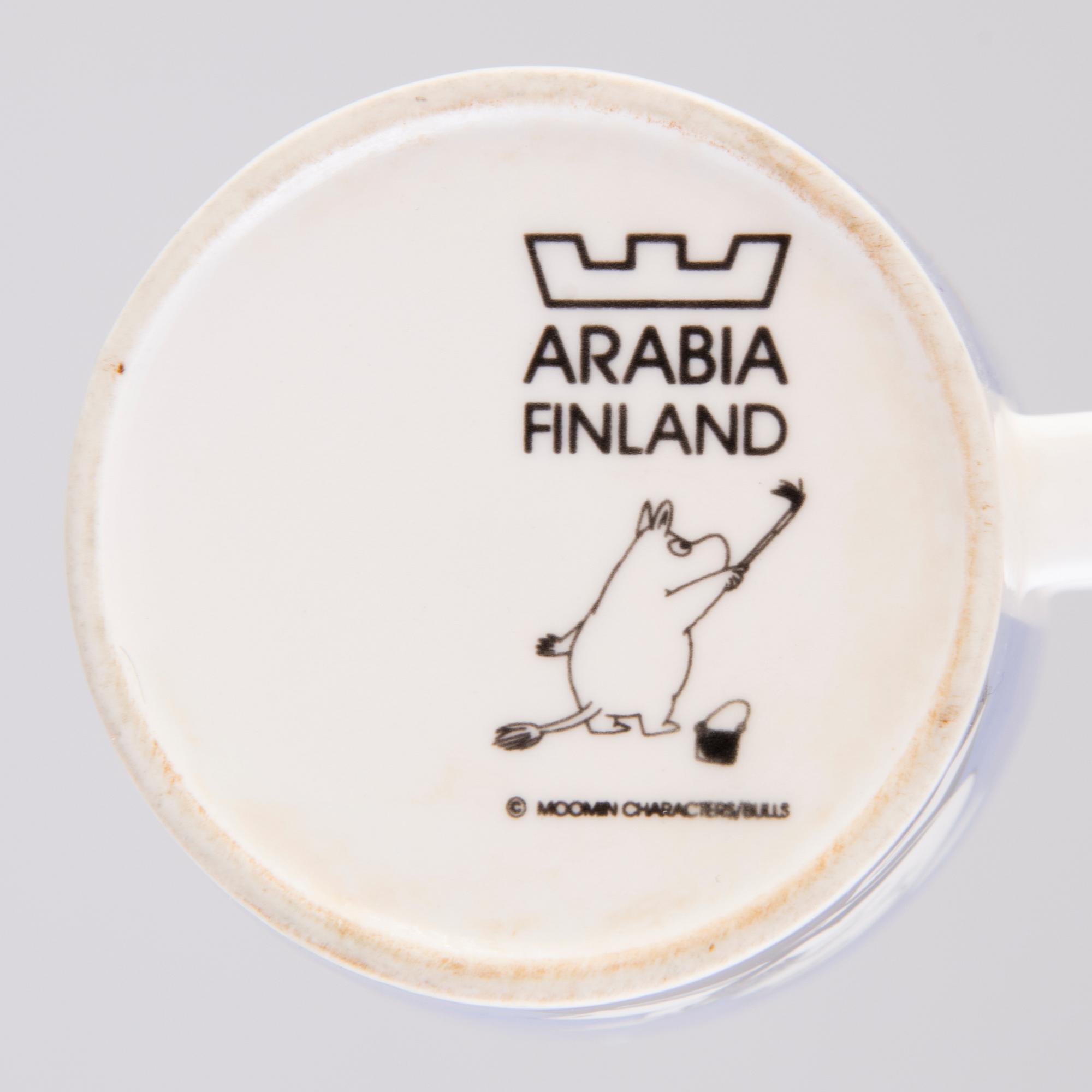 MUMINMUGG, porslin, "Mugg mörkblå", Moomin Characters, Arabia 1991-1999.