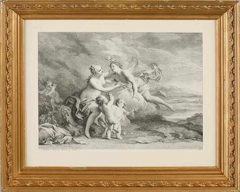 JACOPO AMIGONI, efter, 1700-tal, gravyr.