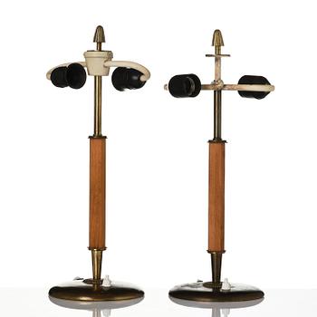 Bertil Brisborg, a pair of table lamps model 32036, Nordiska Kompaniet, Sweden, 1940s-50s.