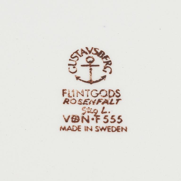 Stig Lindberg, a 31-piece "Rosenfält' flintware service, Gustavsberg.