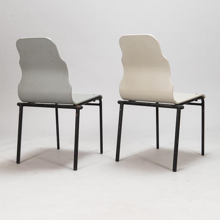 Yrjö Kukkapuro, tuoleja, 6 kpl, "University chair", Avarte oy. Malli muotoiltu v. 1983.