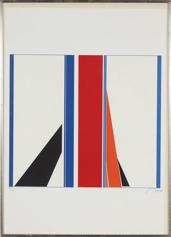 Jean Baier, silk screen in colours, signed and numbered 39/200.