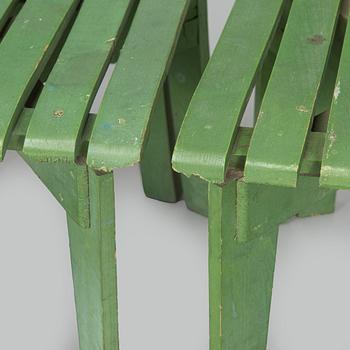 Alvar & Aino Aalto, Four early 1950s 'Aurinko' (Sun-serial) garden chairs, model 910  for O.Y. Huonekalu- ja Rakennustyötehdas A.B.