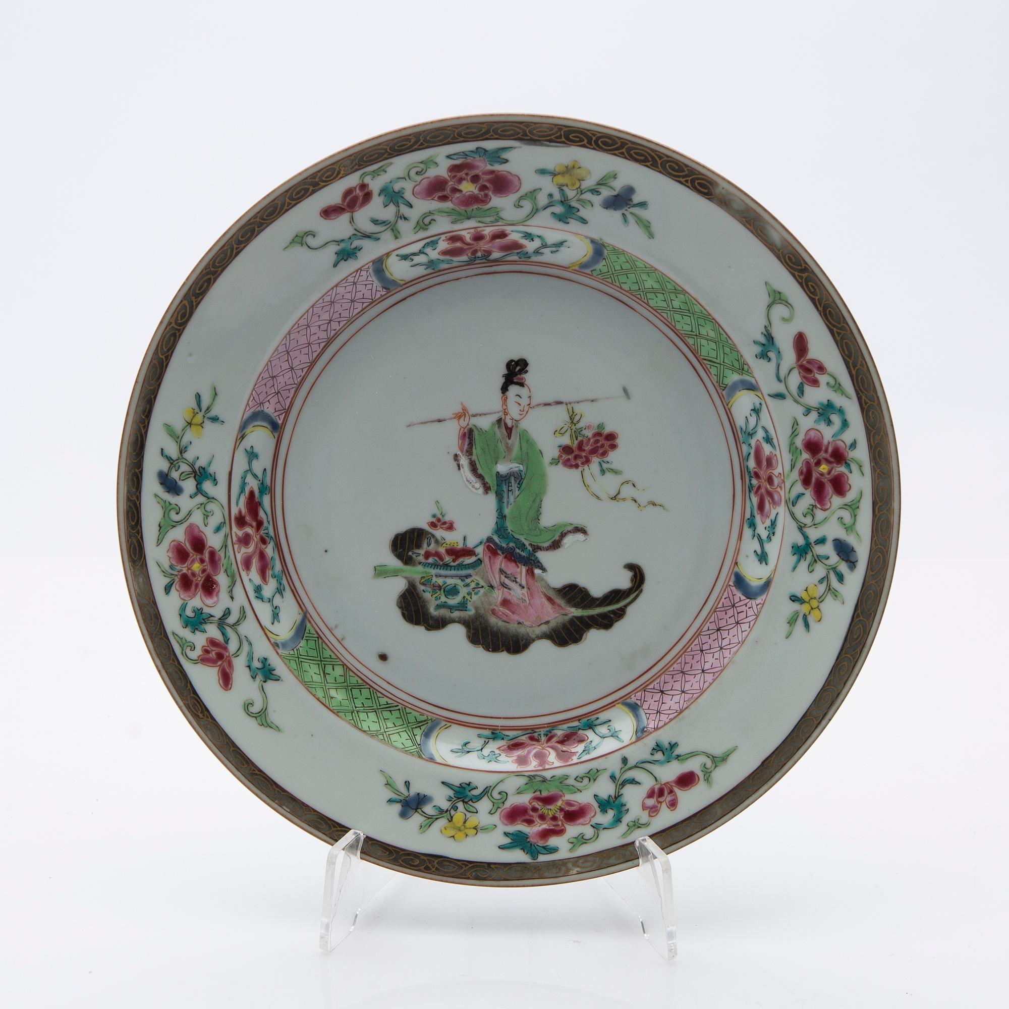Tallrik, porslin, Kina, Qingdynastin, Yongzheng (1723-35).