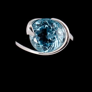 RING, sterlingsilver, blå topas, Pierre dÀrgent.