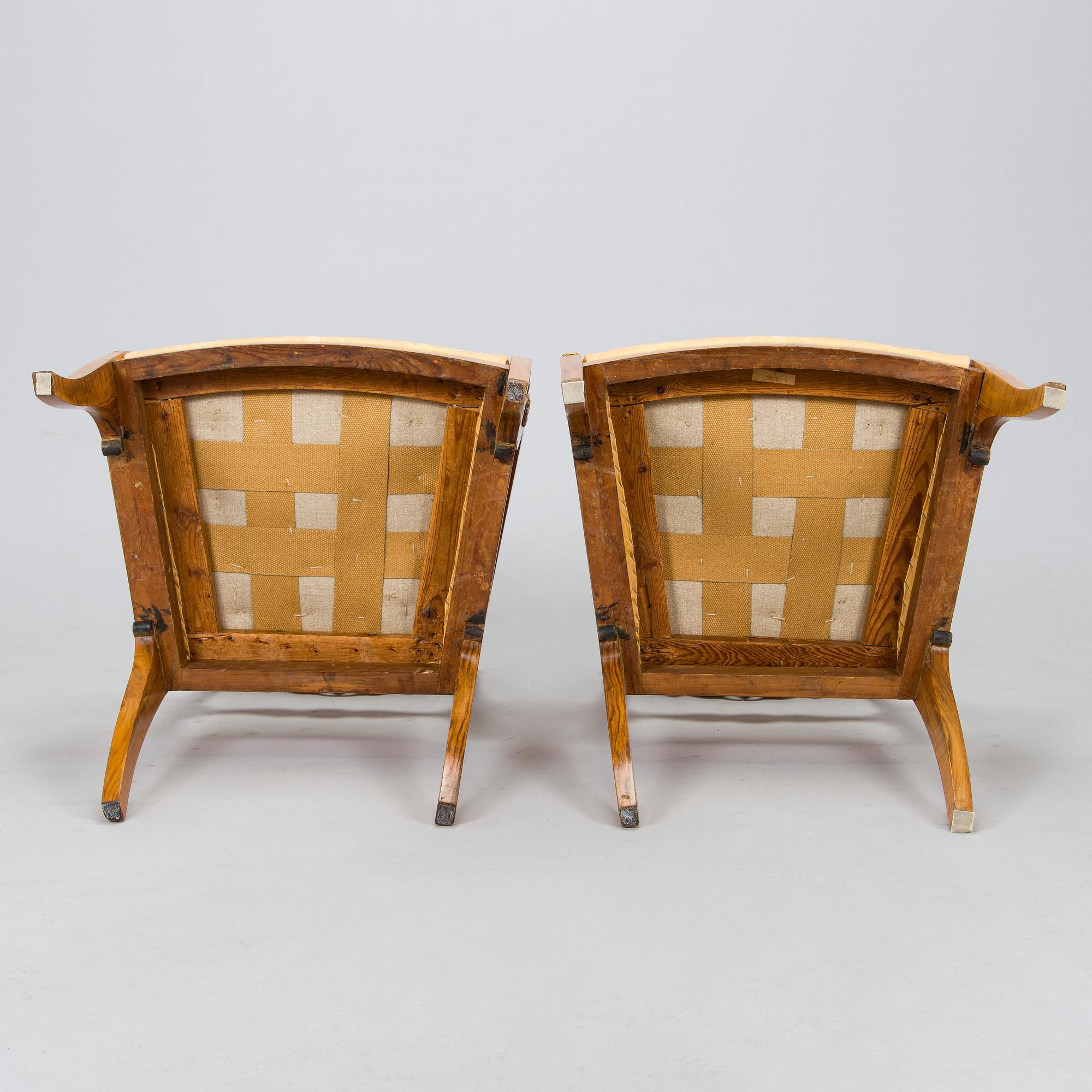 A pair of Baltic Empire armchairs from first half of the 19th century.
