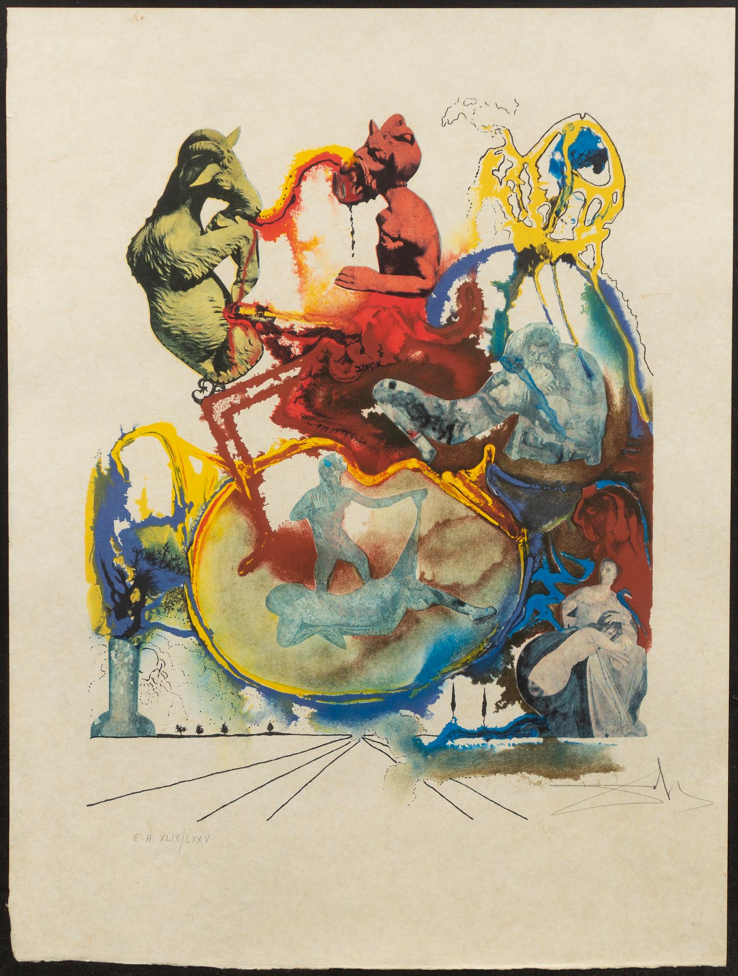 Salvador Dalí, "Heroic" (Satyr) Ur "Four Dreams of Paradise".