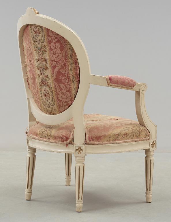 KARMSTOL, gustaviansk stil, 1900-tal.