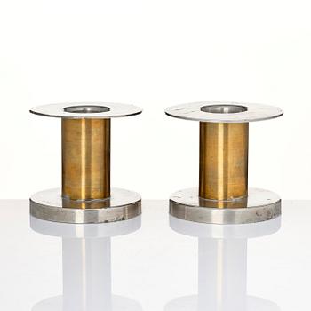 Nils Fougstedt, a rare pair of candlesticks model A 1277, Firma Svenskt Tenn, Stockholm, 1935.