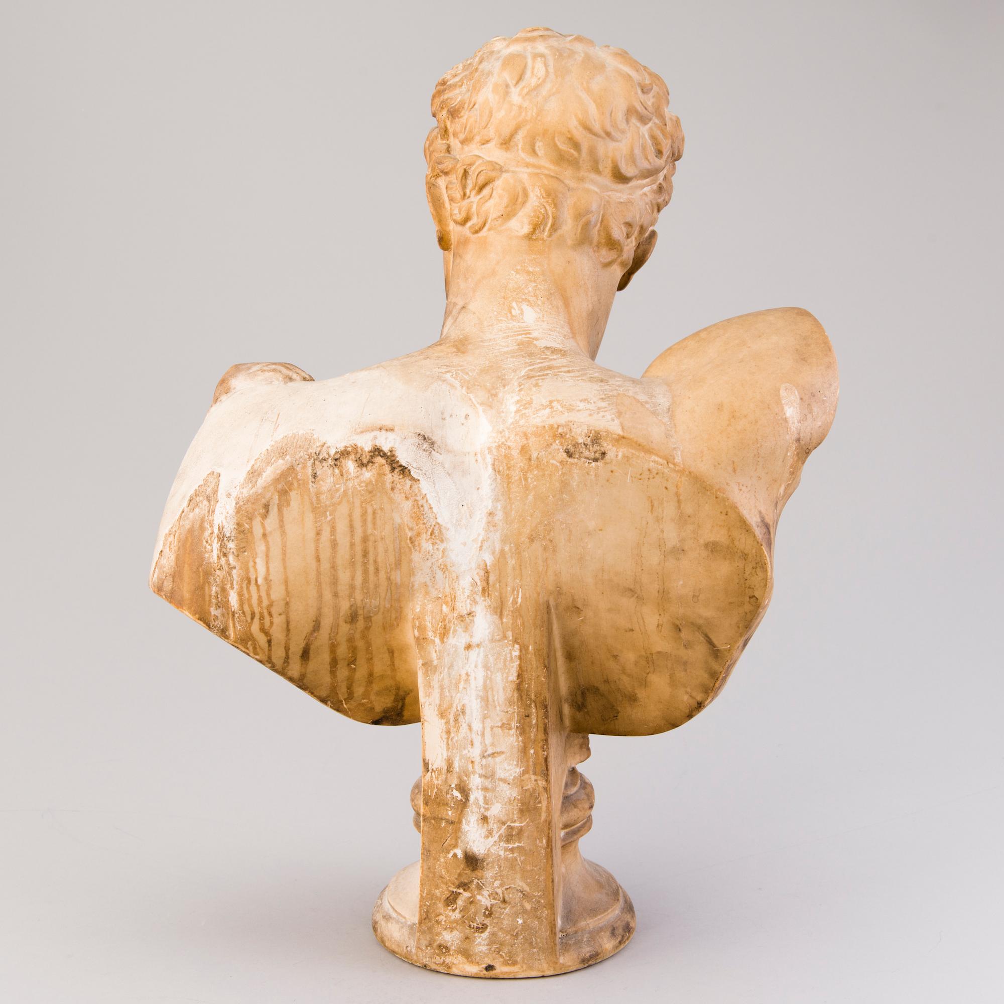 SKULPTUR, gips, efter av antik förlaga, 1900-talets början.