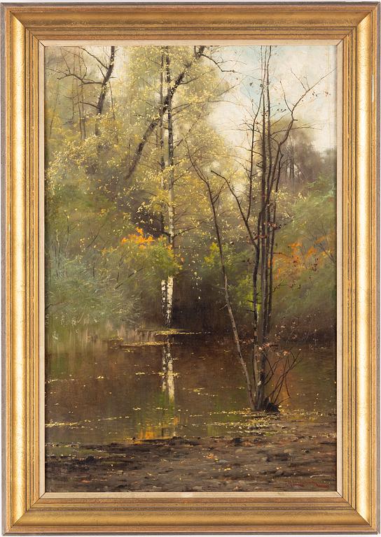 Arvid Mauritz Lindström, oil on canvas, signed.
