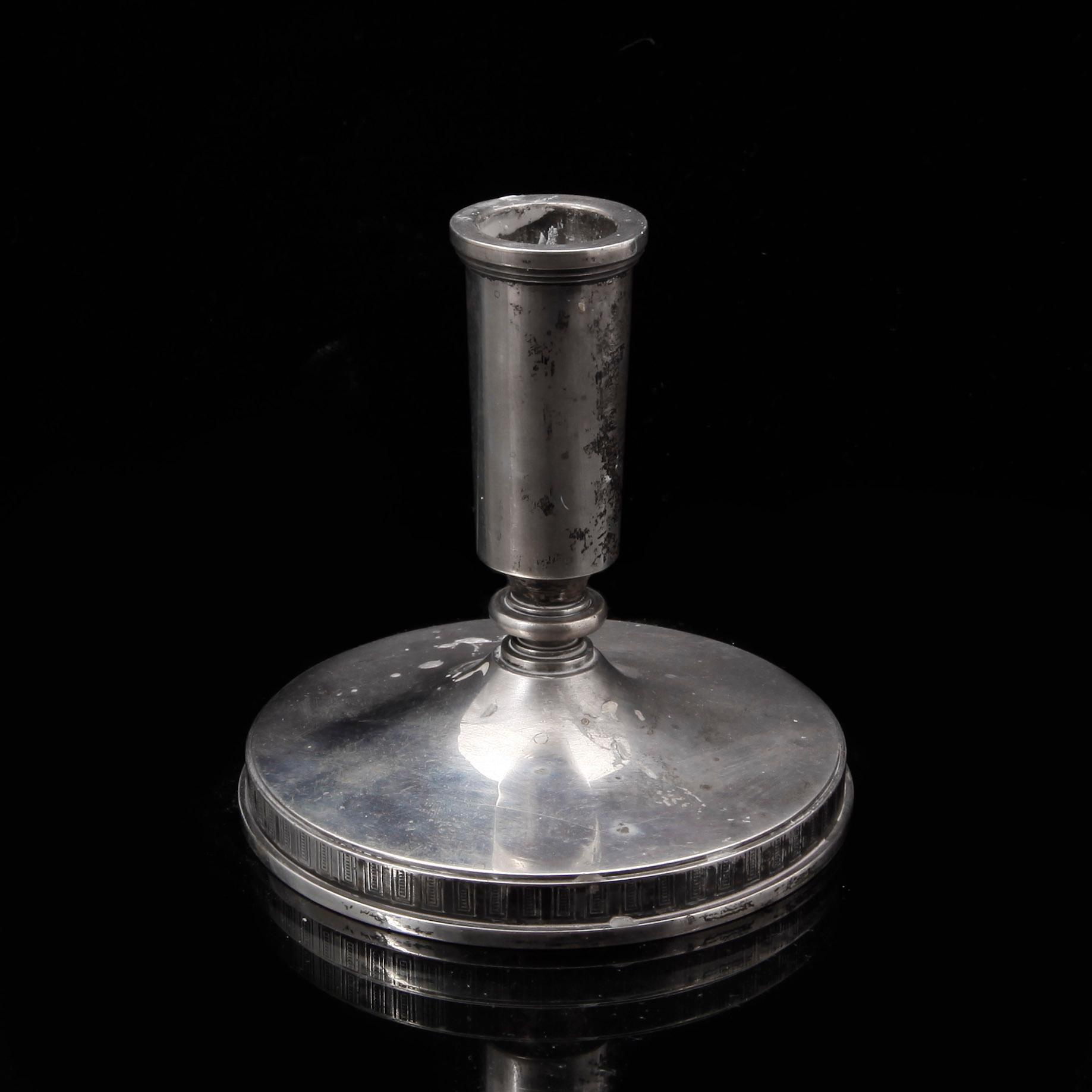 LJUSSTAKE, sterling silver, Atelier Borgila Stockholm 1953. Vikt ca 250 gram.