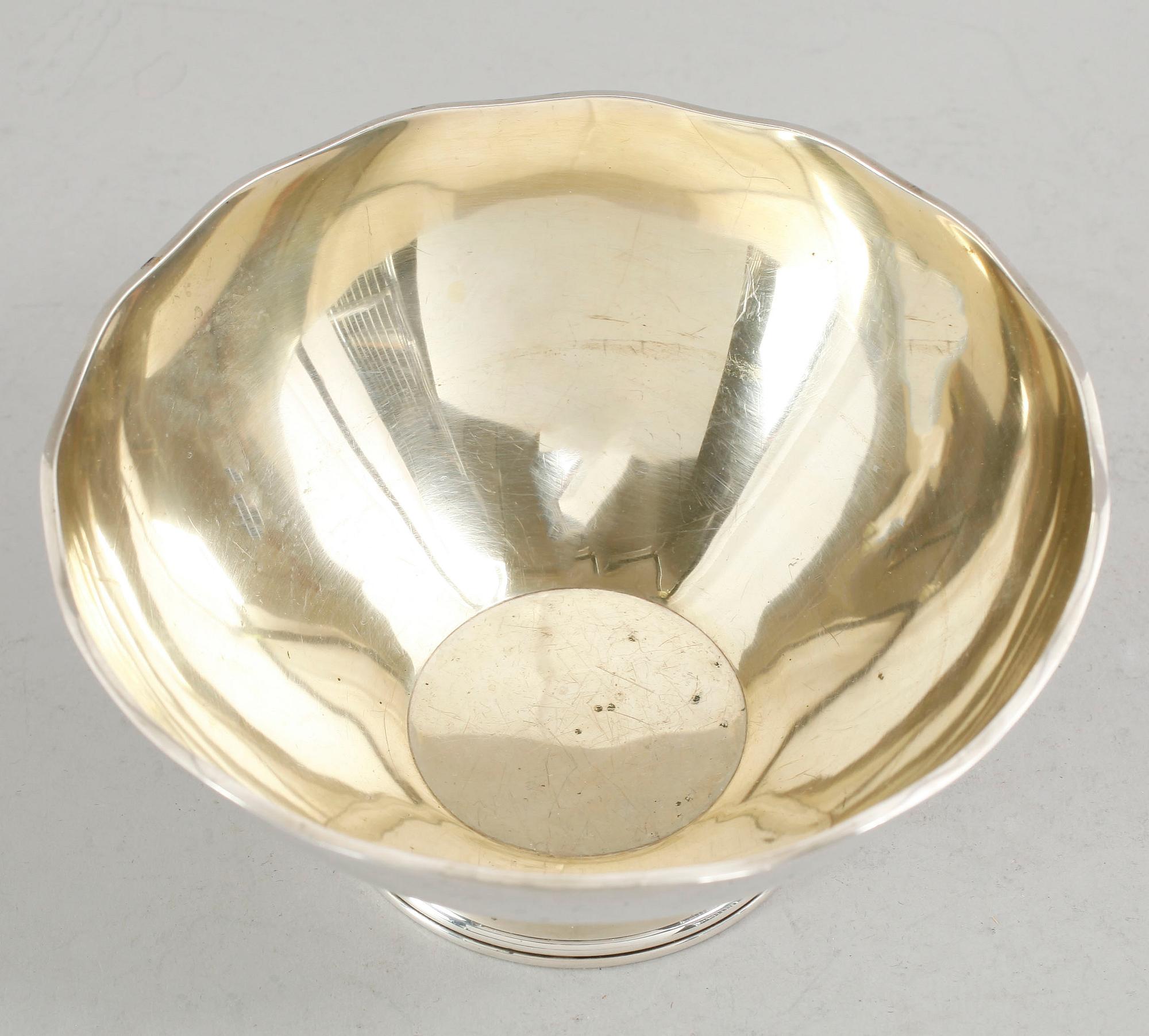 SKÅL, silver, MGAB, 1951. Vikt ca 247 gram.