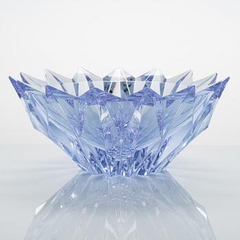 AIMO OKKOLIN, A 'Water lily' crystal vase, signed Aimo Okkolin Riihimäen Lasi Oy.