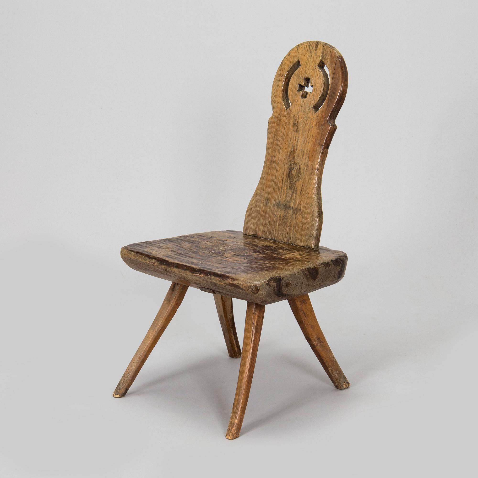 A folk art chair, 18th/19th century.