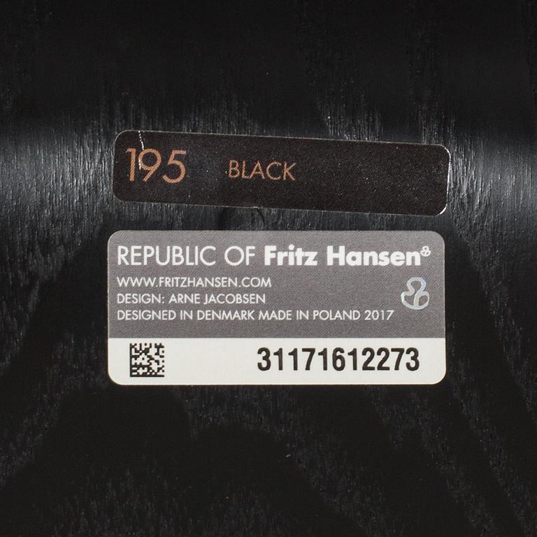 TWO "SJUAN" CHAIRS BY ARNE JACOBSEN.