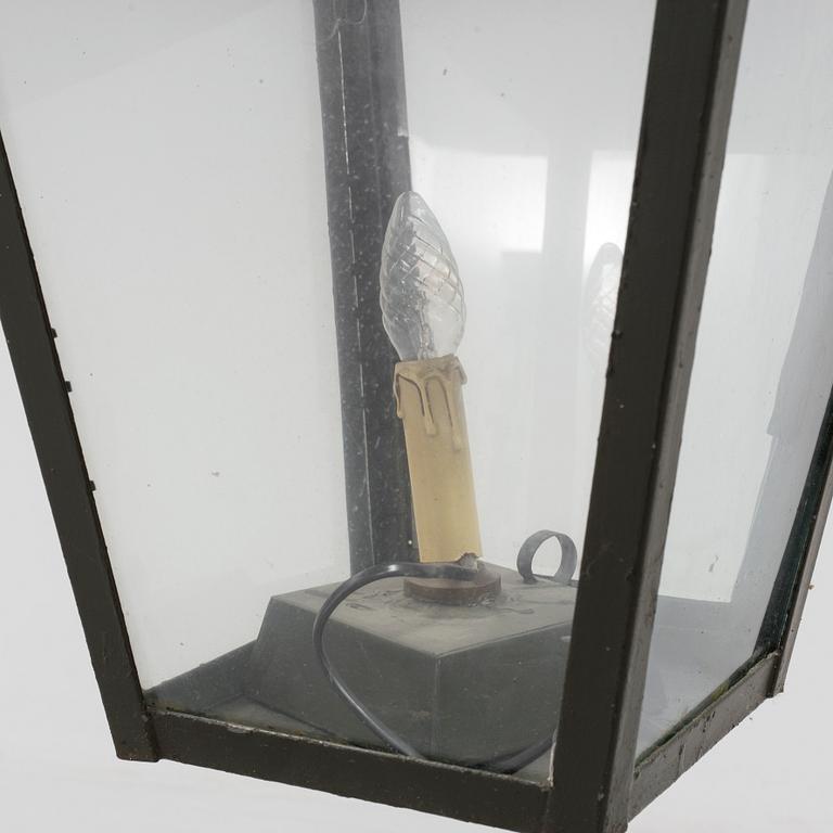 A first half of the 20th century ceiling light. Heigt ca 65 cm.