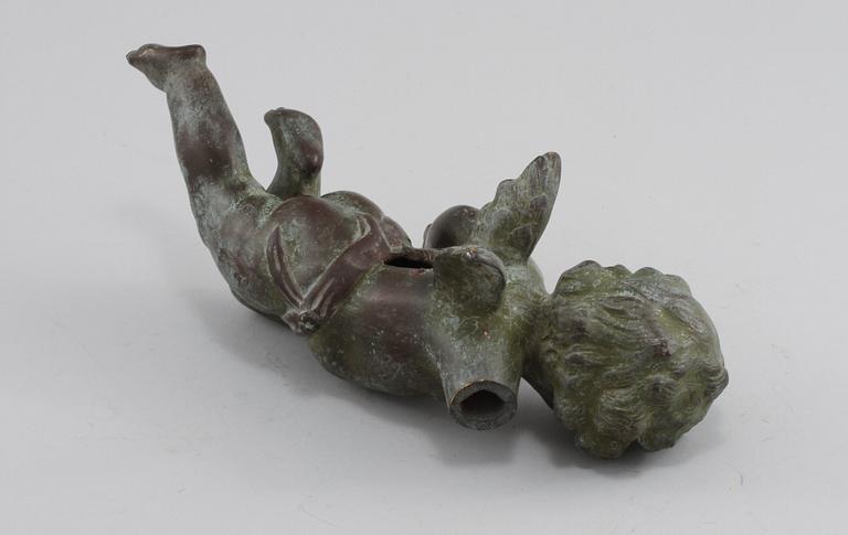 DEKORELEMENT, patinerad metall, 1900-tal.