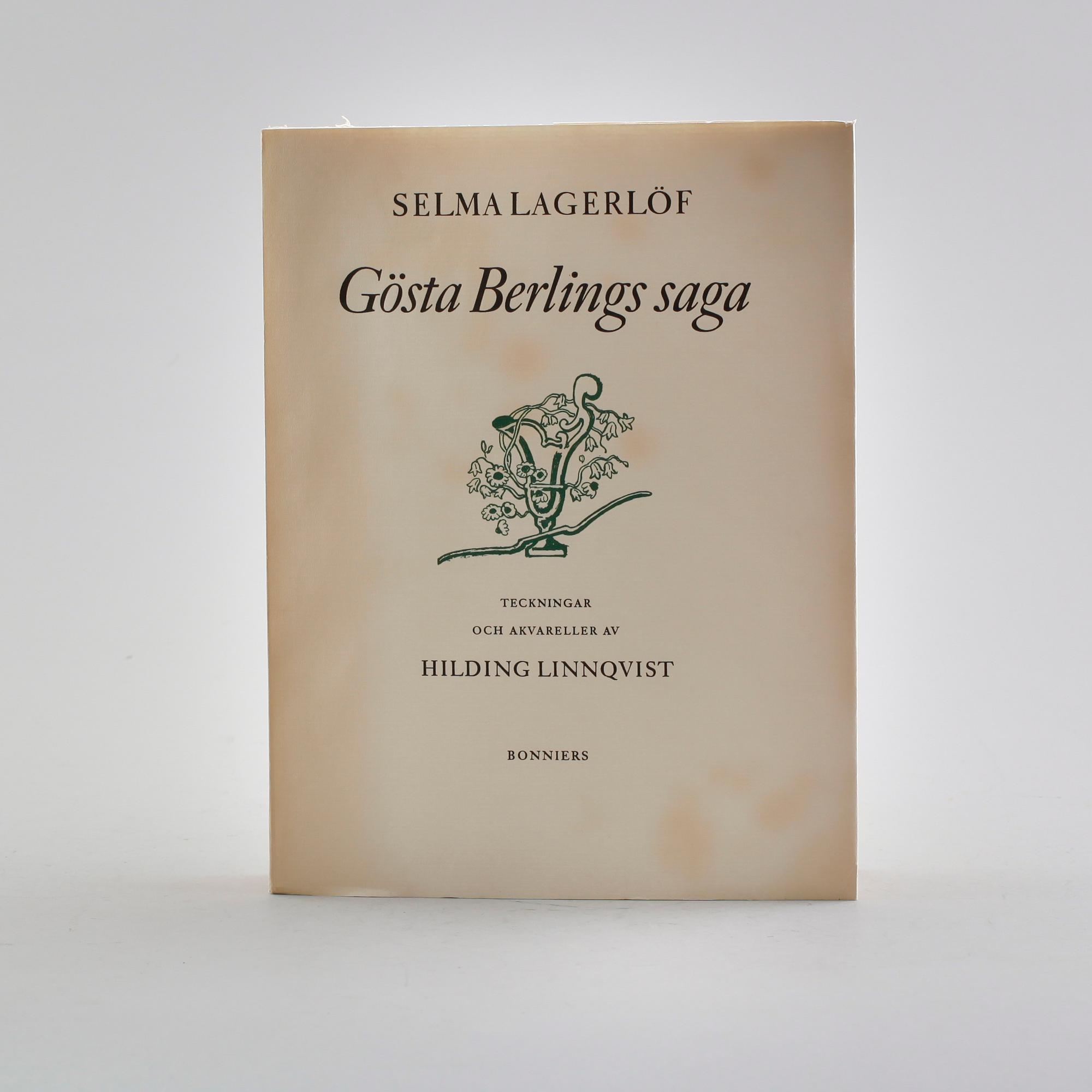 BOK: Gösta Berlings Saga av Selma Lagerlöf, med illustrationer av Hilding Lindqvist, bilbliofilupplaga, 1959.