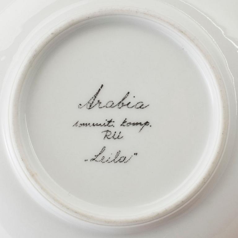 RAIJA UOSIKKINEN, A 12-piece 'Leila' porcelain coffee set from Arabia, Finland.