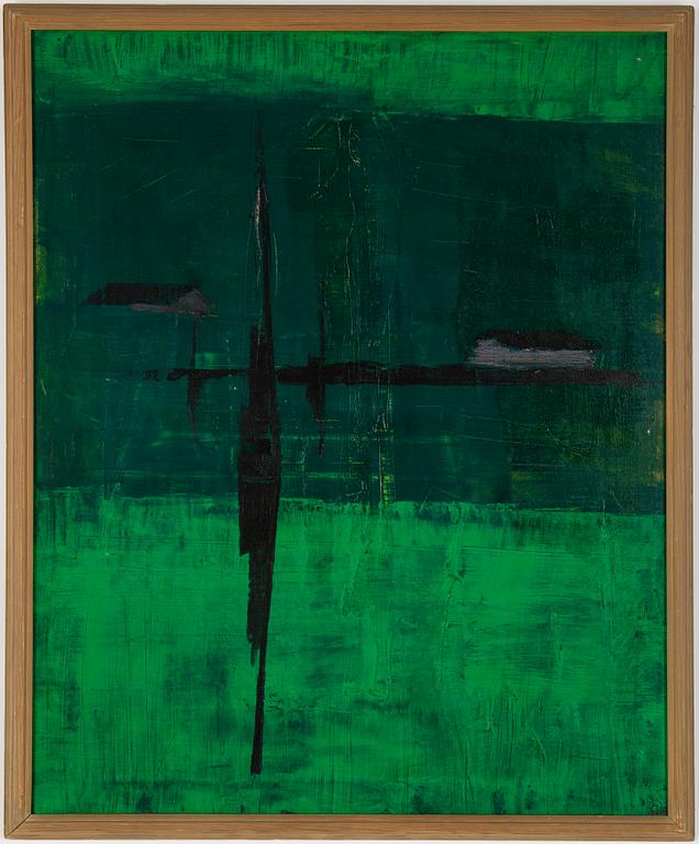 Arne Olsson, olja på pannå, signerad.