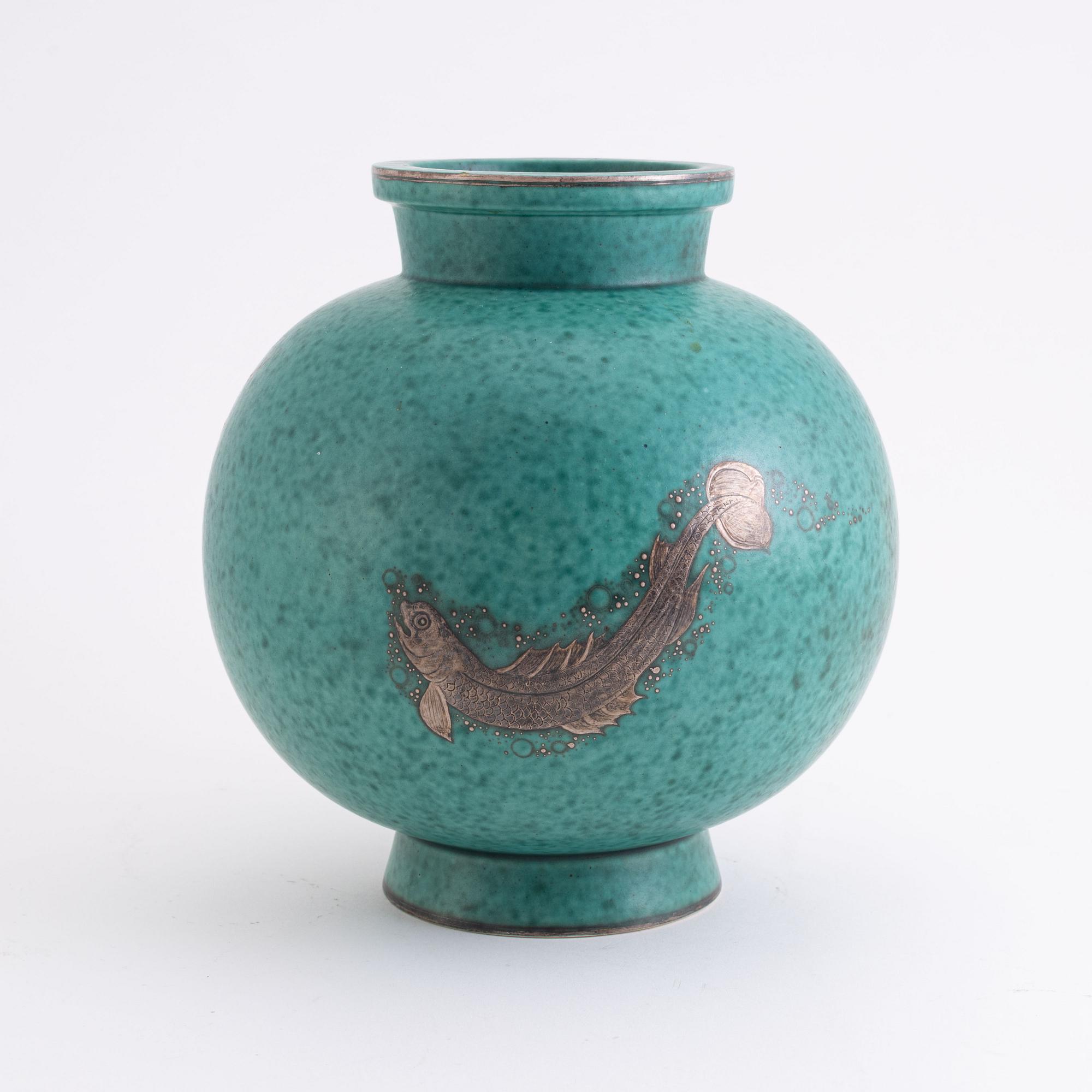 Wilhelm Kåge, a stoneware 'Argenta' vase, Gustavsberg.