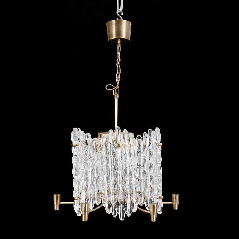 TAKKRONA / LJUSKRONA, Carl Fagerlund för Orrefors. Höjd ca 44 cm.