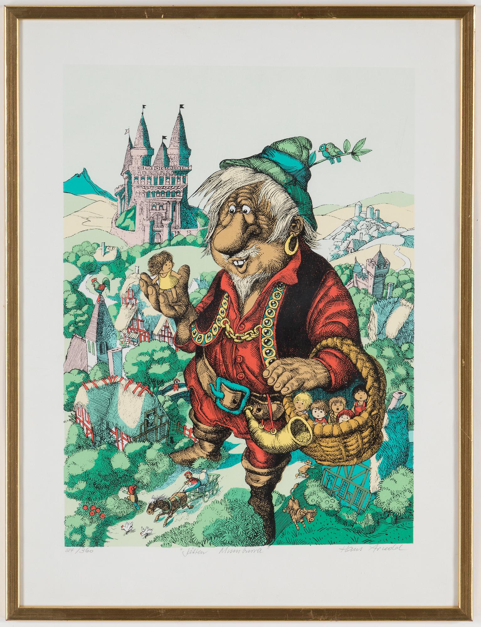 HANS ARNOLD, Färglitografier, 2 st, signerade och numrerade 229/360, 314/360.