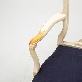 Chairs, 10 pcs, Rococo style, 20th century.