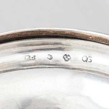 A Swedish 19th century parcel-gilt silver wine-strainer, mark of Johan Petter Grönvall, Stockholm 1822.