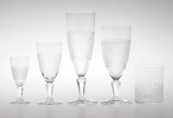 SERVIS, 54 delar, glas, "Safir",  Kosta Boda, 1900-tal.