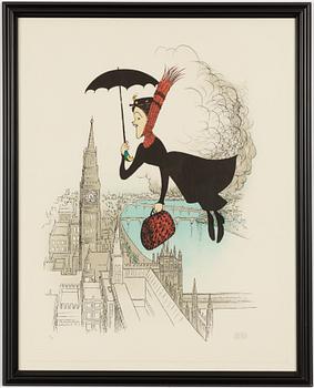 Al Hirschfeld, "Julie Andrews as Mary Poppins".