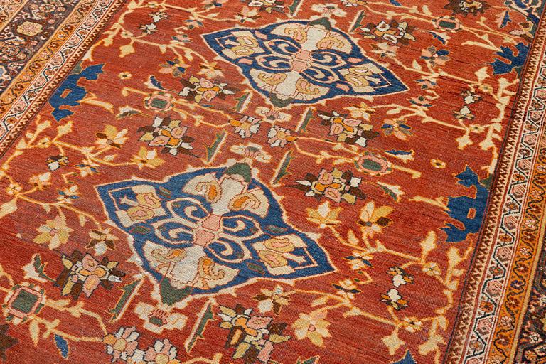 An antique Mahal carpet, West Persia, c. 358 x 266 cm.