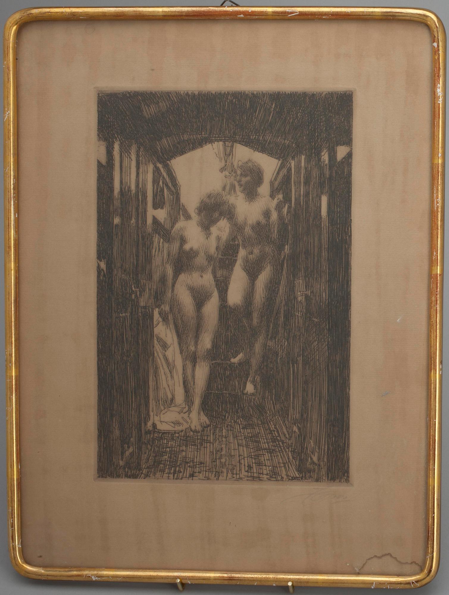 ANDERS ZORN, etsning, 1917, signerad.