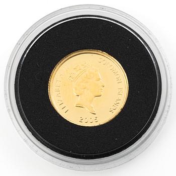 Guldmynt, 24 k, "John Lennon", 10 Solomon dollars, 2005.