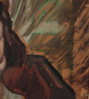 OSSLUND, HELMER, olja på kartong, sign.