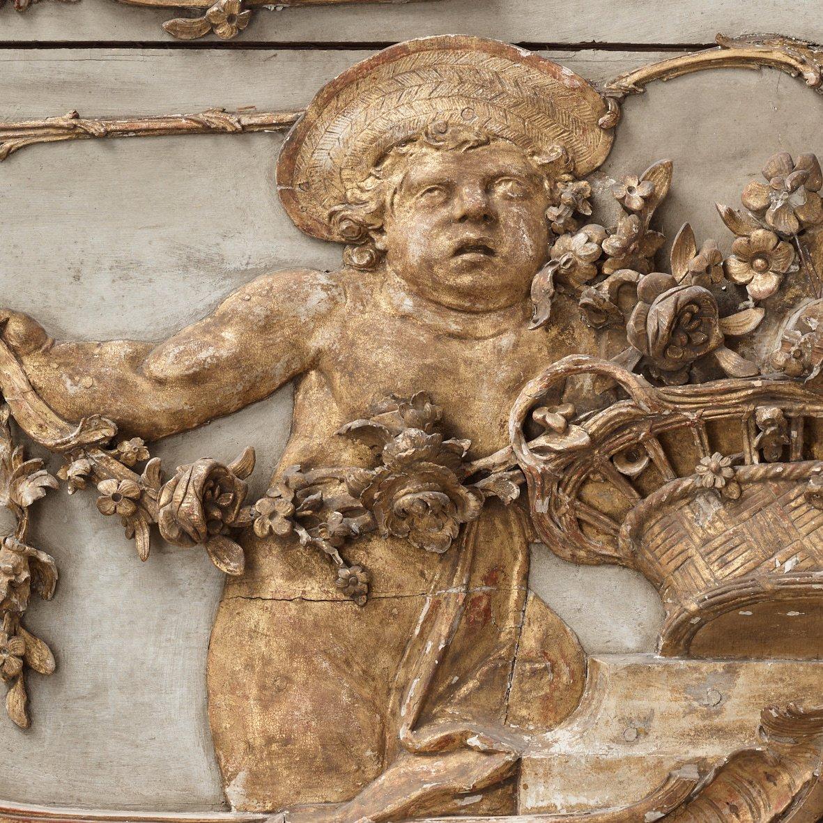 A Rococo 18th century overdoor.